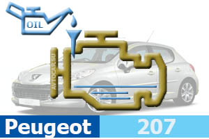 Количество масла в двигателе Peugeot 207