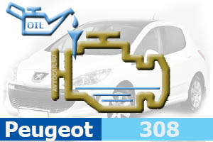 Количество масла в двигателе Peugeot 308