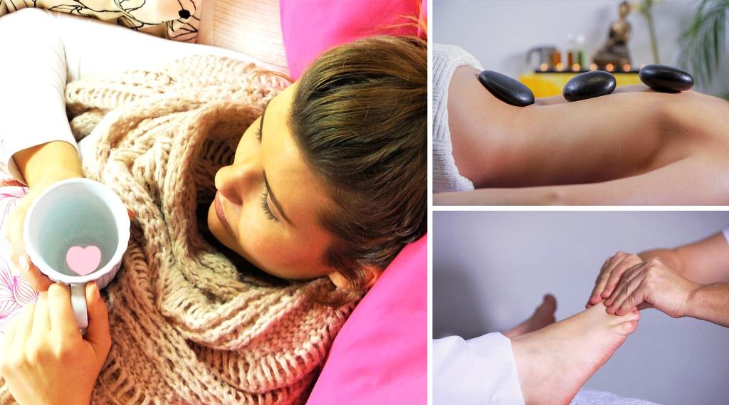 больная девушка в одеяле с кружкой в руках, лечение