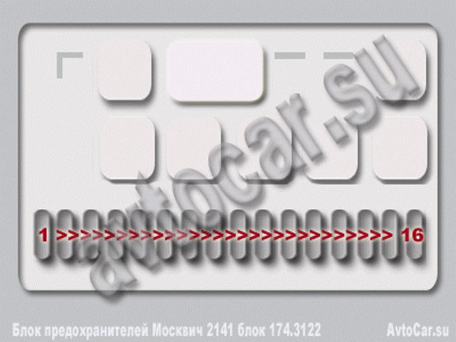 Блок предохранителей Москвич 2141, схема расположения
