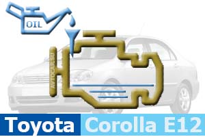 Количество масла в двигателе Toyota Corolla E12