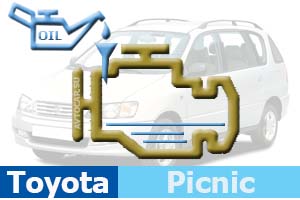 Объём масла в двигателе Toyota Picnic