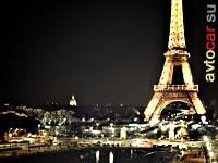 ночной Париж, Эйфилева башня, все в огнях, тест путешествие и Вы